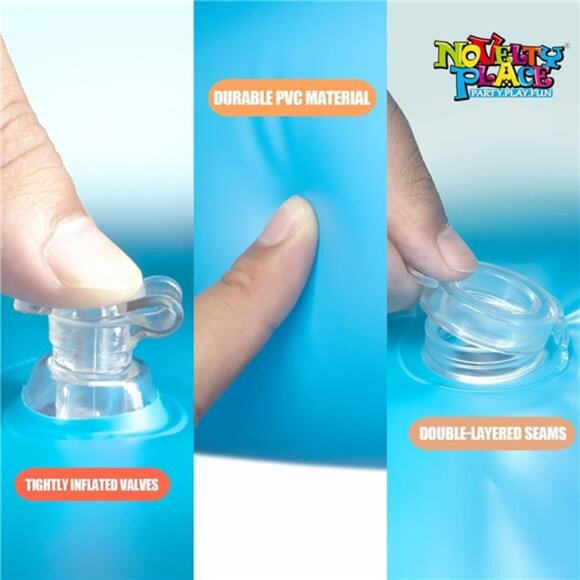 Inflatable Ice Serving Buffet Bar with Drain Plug - Blue Salad - Picture 5 of 5